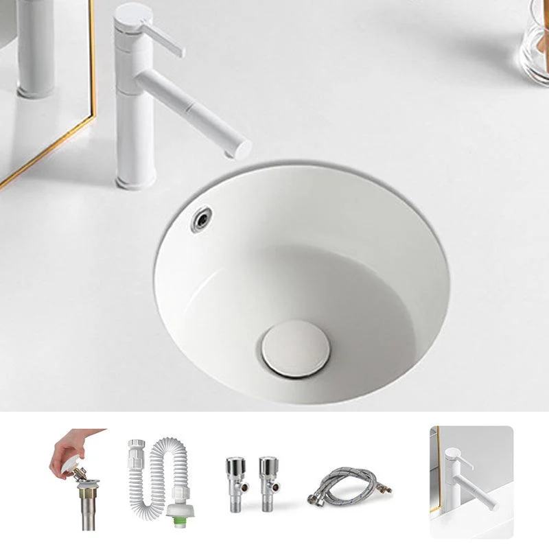 Modern Single Bowl Kitchen Sink Quartz Kitchen Sink with Round Shape -Bathlova