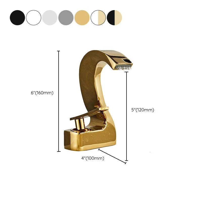 Modern Single Handle Sink Tap Bathroom Brass Centered Tap -Bathlova