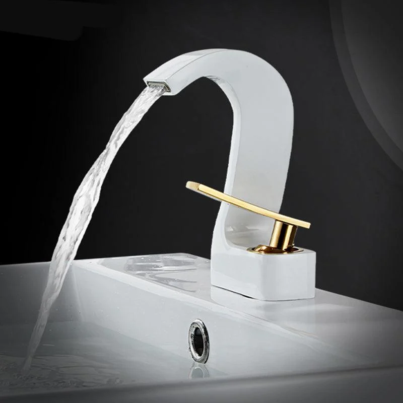 Modern Single Handle Sink Tap Bathroom Brass Centered Tap -Bathlova