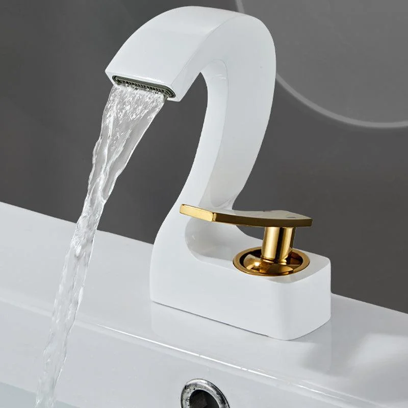 Modern Single Handle Sink Tap Bathroom Brass Centered Tap -Bathlova