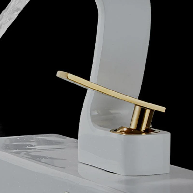 Modern Single Handle Sink Tap Bathroom Brass Centered Tap -Bathlova