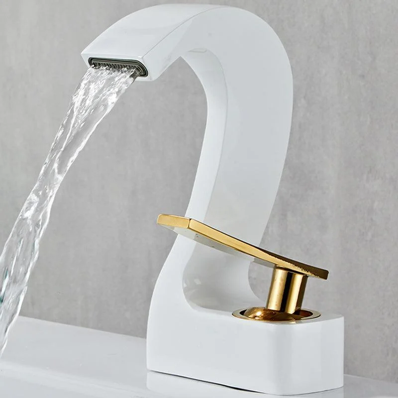 Modern Single Handle Sink Tap Bathroom Brass Centered Tap -Bathlova