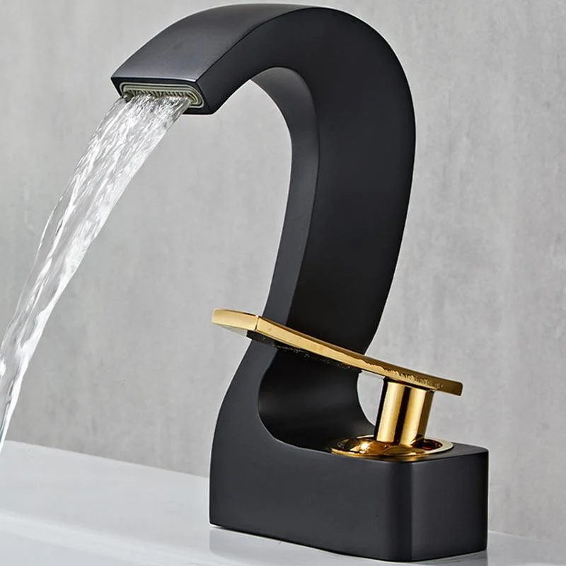 Modern Single Handle Sink Tap Bathroom Brass Centered Tap -Bathlova