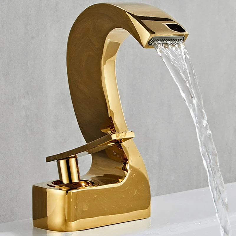 Modern Single Handle Sink Tap Bathroom Brass Centered Tap -Bathlova