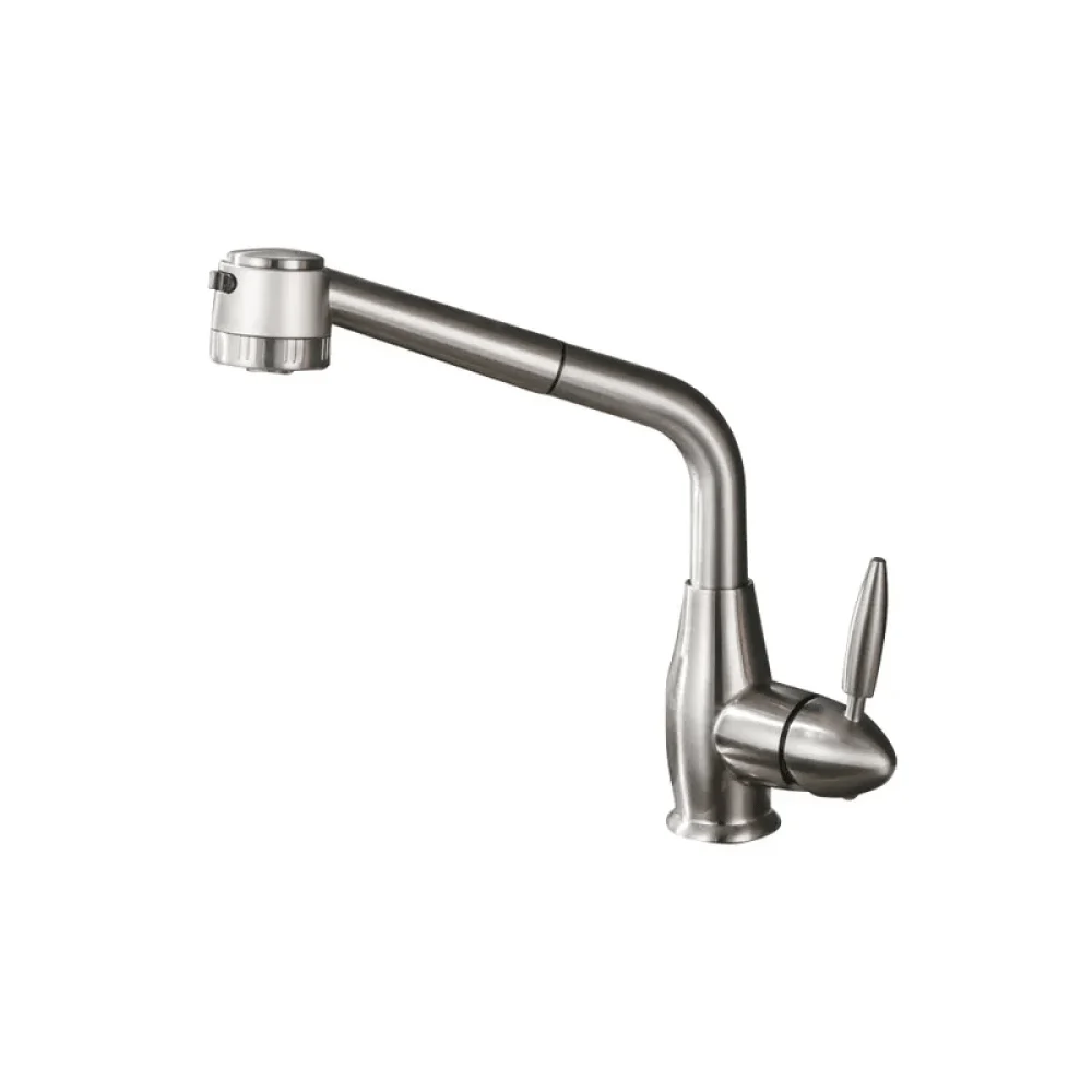 Modern Single Lever Kitchen Tap with Dual Pullout Sprayer -Bathlova