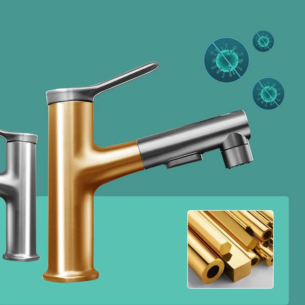 Modern Sink Tap Solid Color Brass Centerset Lavatory Tap for Bathroom -Bathlova