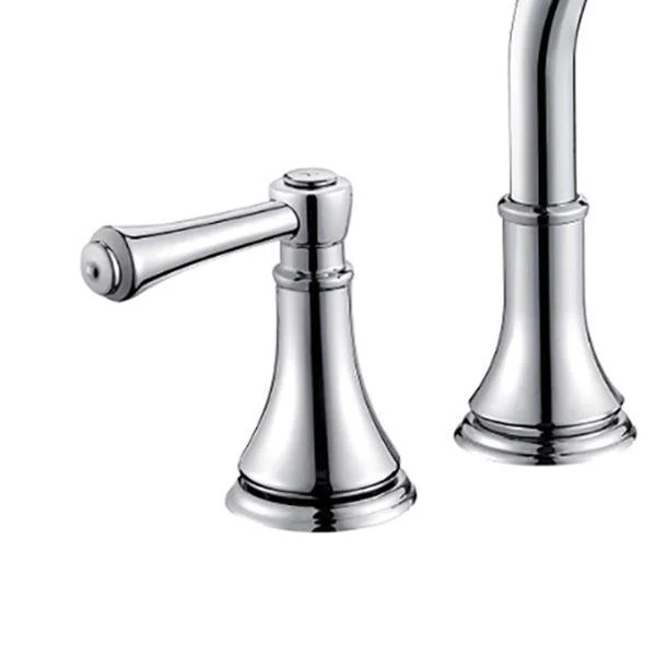 Modern Sink Tap Widespread Tap with 2 Handles and 3 Holes -Bathlova