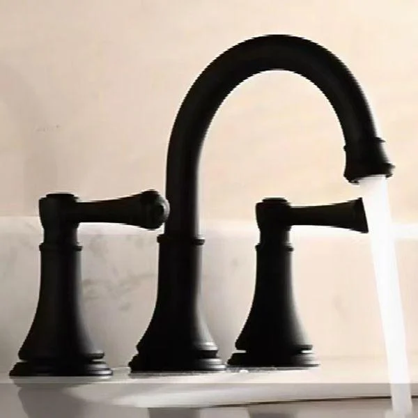 Modern Sink Tap Widespread Tap with 2 Handles and 3 Holes -Bathlova