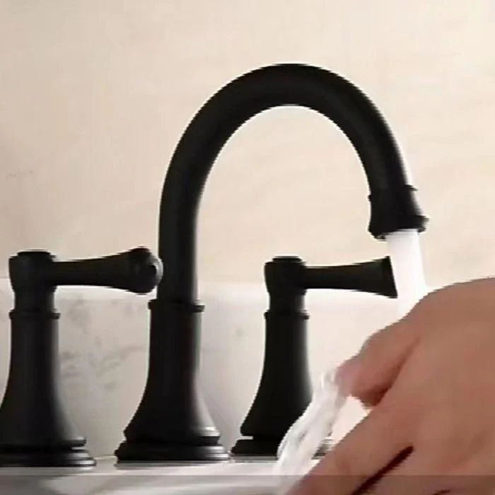 Modern Sink Tap Widespread Tap with 2 Handles and 3 Holes -Bathlova