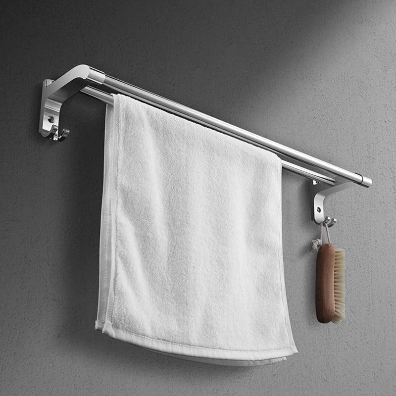 Modern Sliver Bath Hardware Set Metal Bathroom Accessory Kit -Bathlova