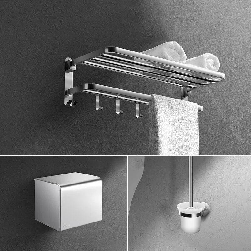 Modern Sliver Bath Hardware Set Metal Bathroom Accessory Kit -Bathlova