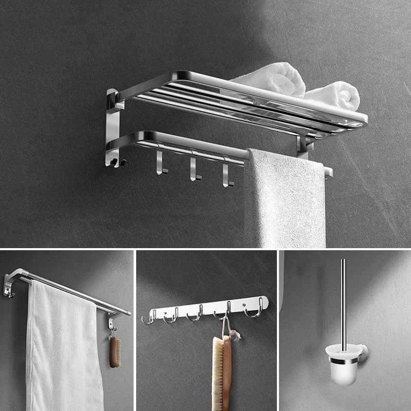 Modern Sliver Bath Hardware Set Metal Bathroom Accessory Kit -Bathlova