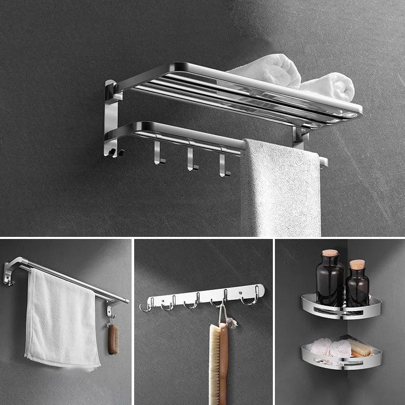 Modern Sliver Bath Hardware Set Metal Bathroom Accessory Kit -Bathlova