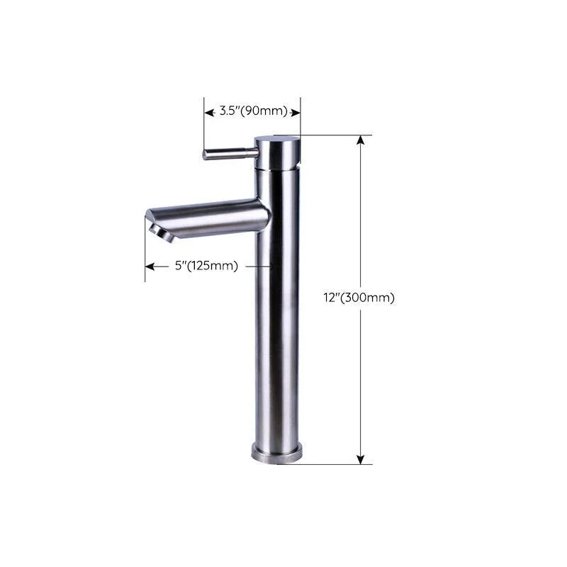 Modern Sliver Centerset Tap Solid Color Bathroom Tap with Lever Handle -Bathlova