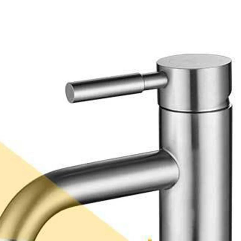 Modern Sliver Centerset Tap Solid Color Bathroom Tap with Lever Handle -Bathlova