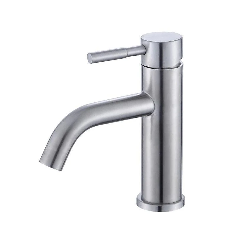 Modern Sliver Centerset Tap Solid Color Bathroom Tap with Lever Handle -Bathlova