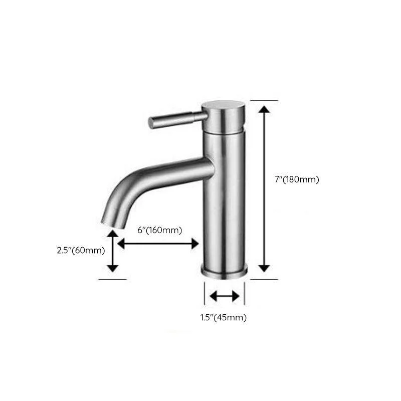 Modern Sliver Centerset Tap Solid Color Bathroom Tap with Lever Handle -Bathlova