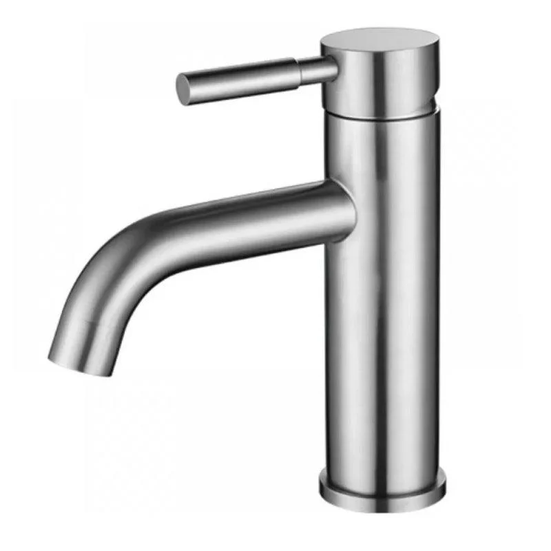 Modern Sliver Centerset Tap Solid Color Bathroom Tap with Lever Handle -Bathlova