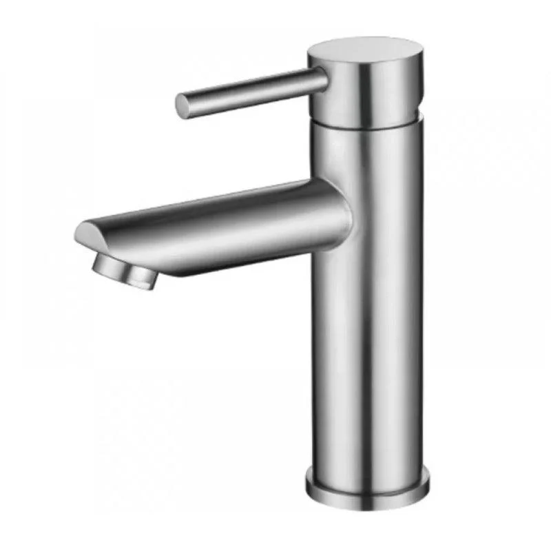 Modern Sliver Centerset Tap Solid Color Bathroom Tap with Lever Handle -Bathlova