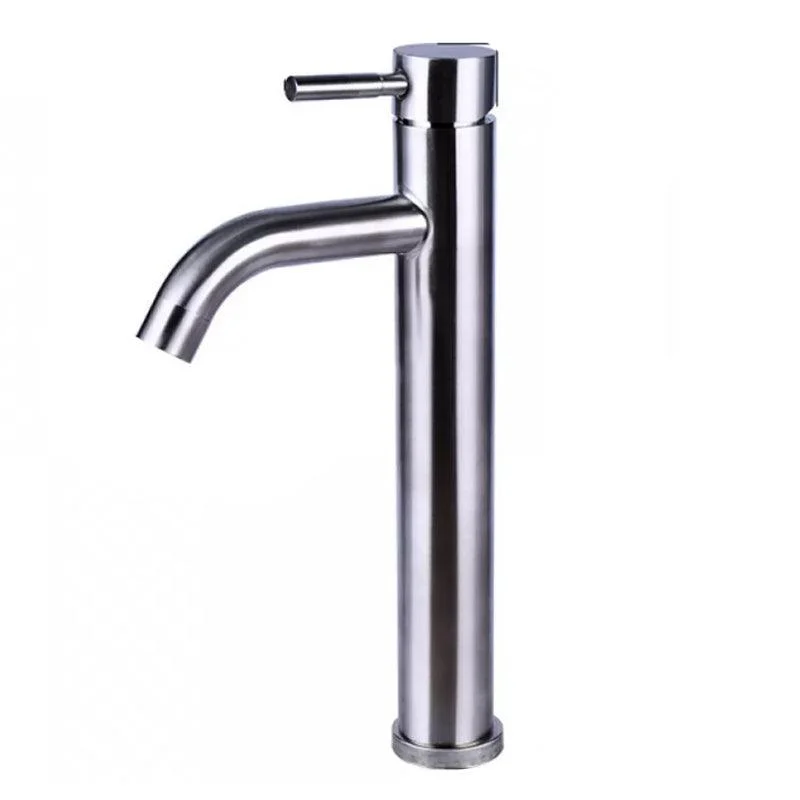 Modern Sliver Centerset Tap Solid Color Bathroom Tap with Lever Handle -Bathlova