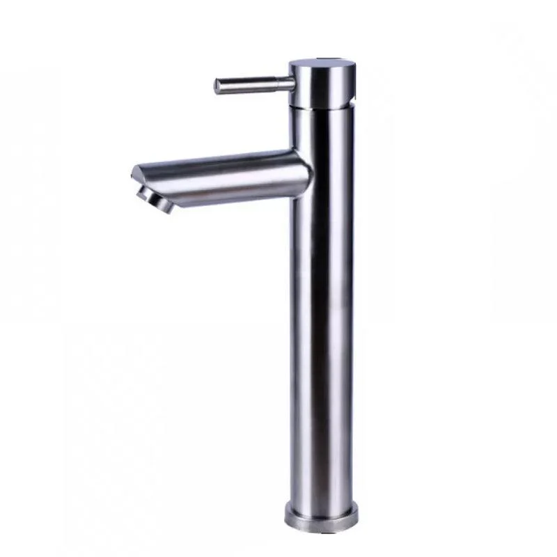 Modern Sliver Centerset Tap Solid Color Bathroom Tap with Lever Handle -Bathlova