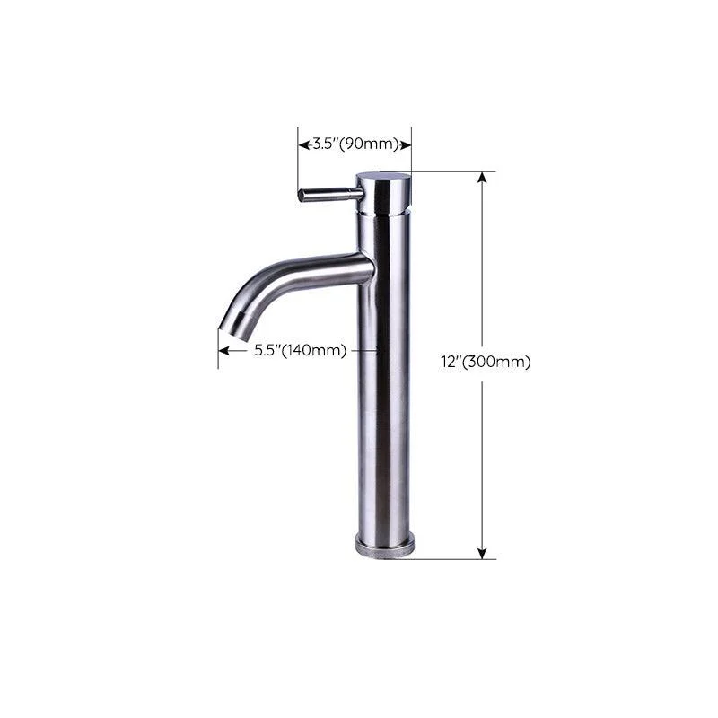 Modern Sliver Centerset Tap Solid Color Bathroom Tap with Lever Handle -Bathlova