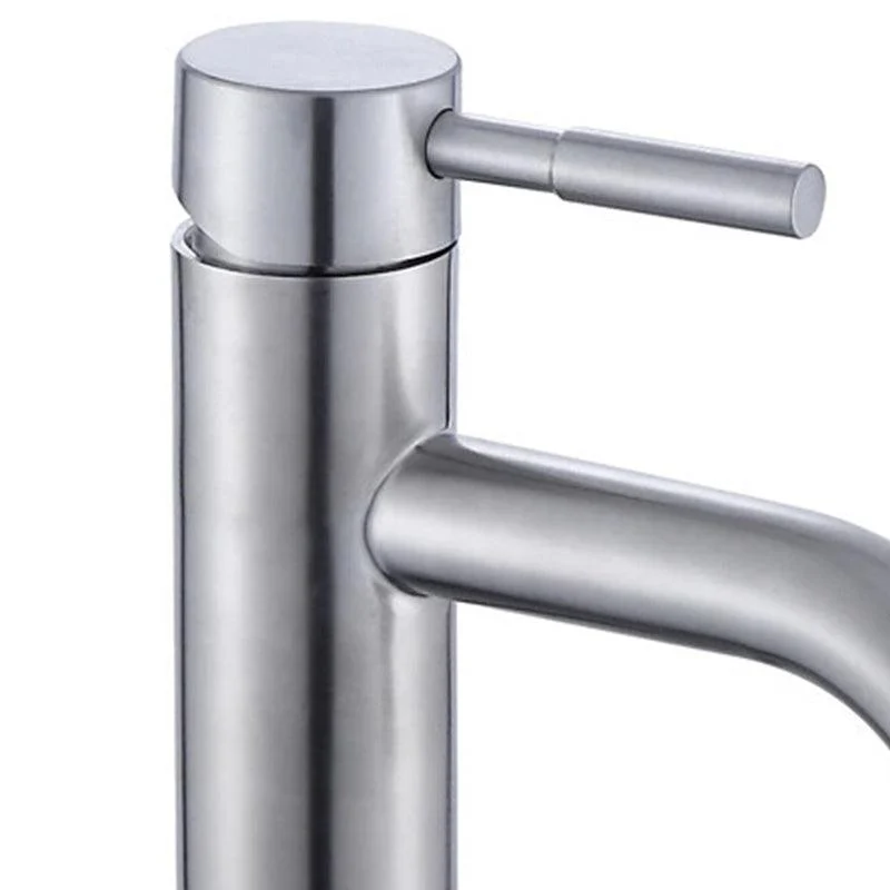 Modern Sliver Centerset Tap Solid Color Bathroom Tap with Lever Handle -Bathlova