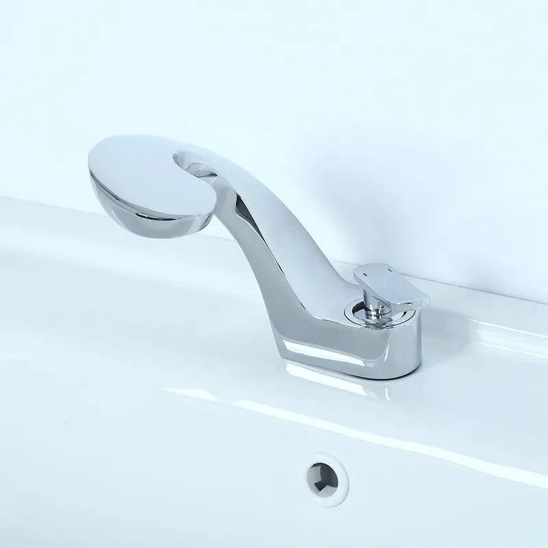 Modern Solid Brass Bathroom Tap with Single Hole -Bathlova