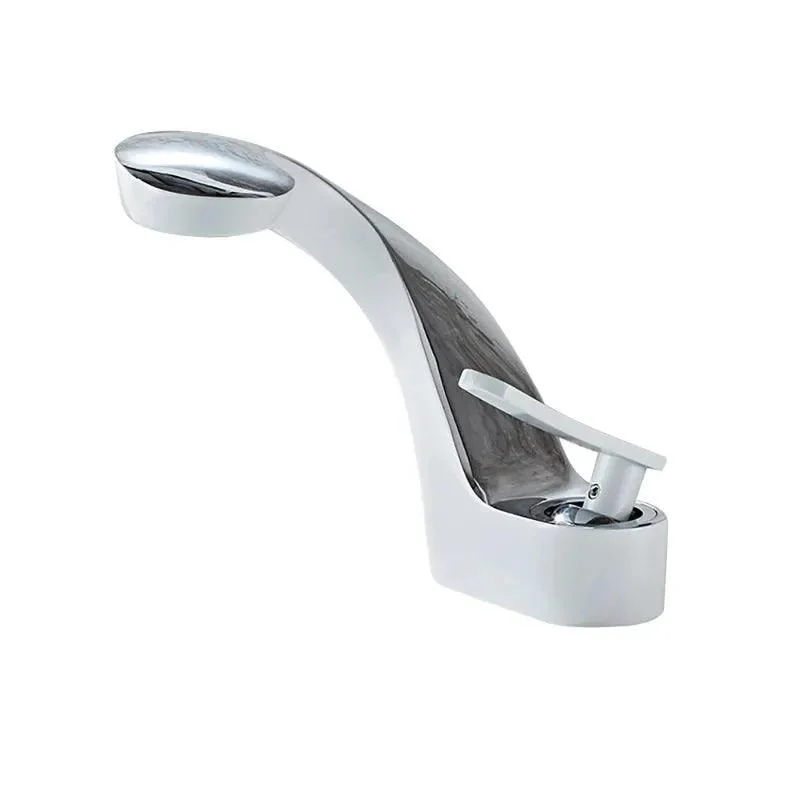 Modern Solid Brass Bathroom Tap with Single Hole -Bathlova