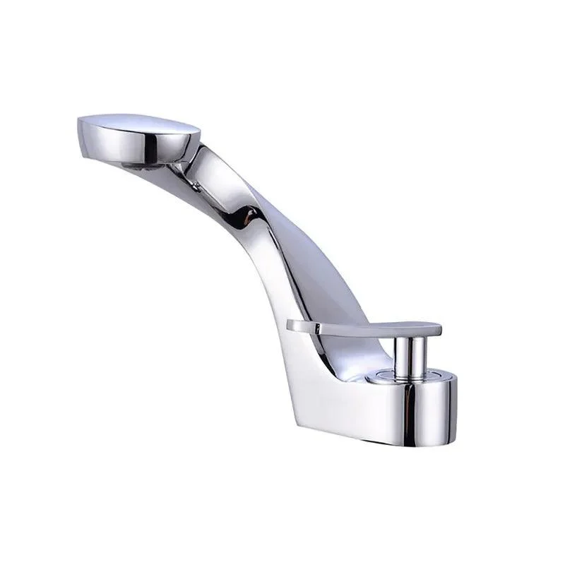 Modern Solid Brass Bathroom Tap with Single Hole -Bathlova