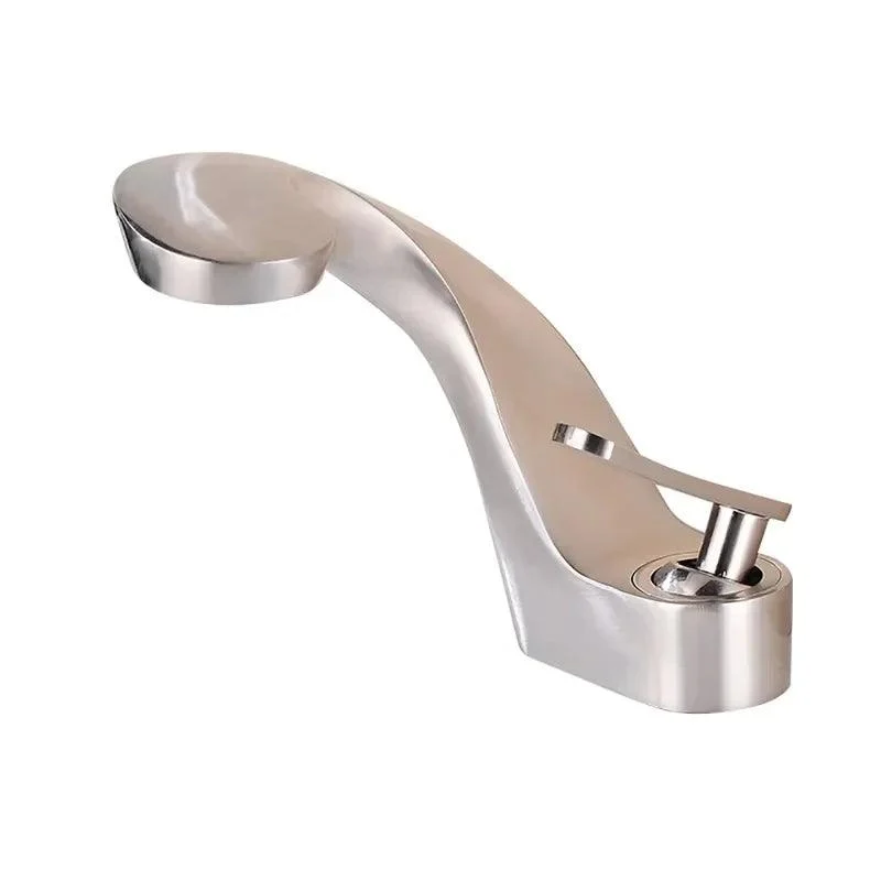 Modern Solid Brass Bathroom Tap with Single Hole -Bathlova