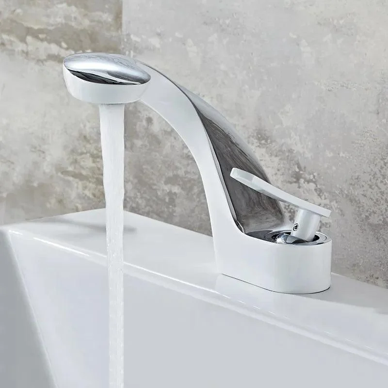 Modern Solid Brass Bathroom Tap with Single Hole -Bathlova