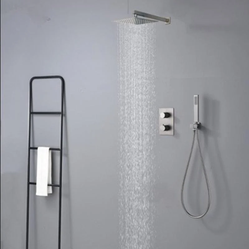 Modern Solid Color Shower Combo Ceiling Mounted Shower System -Bathlova