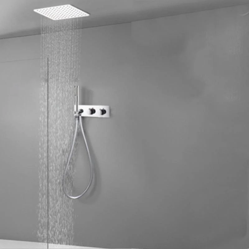 Modern Solid Color Shower Combo Ceiling Mounted Shower System -Bathlova