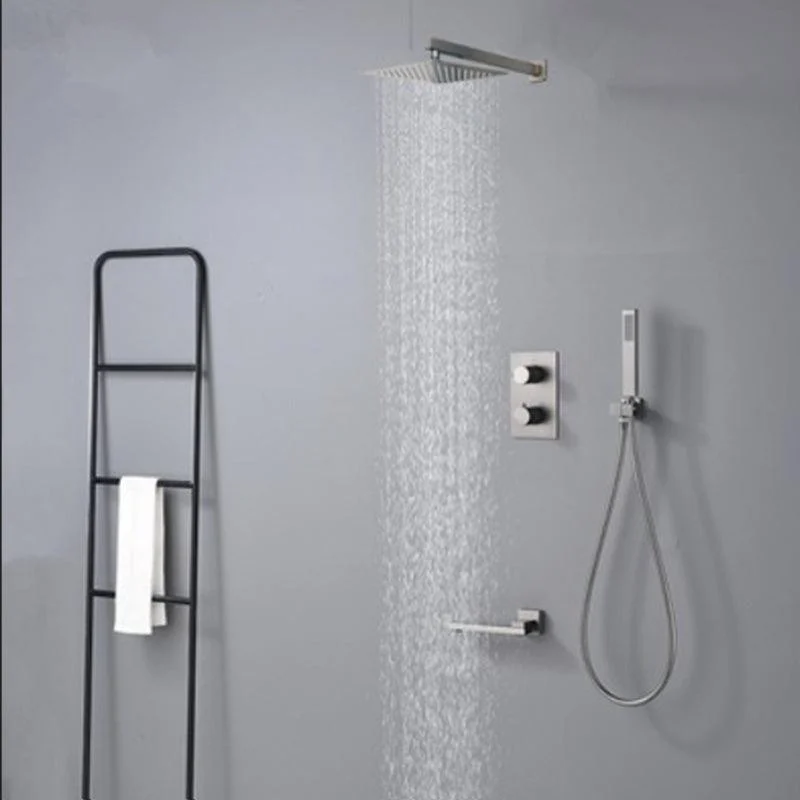 Modern Solid Color Shower Combo Ceiling Mounted Shower System -Bathlova