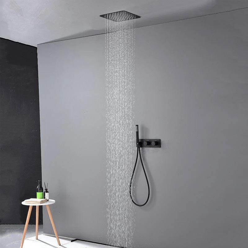 Modern Solid Color Shower Combo Ceiling Mounted Shower System -Bathlova