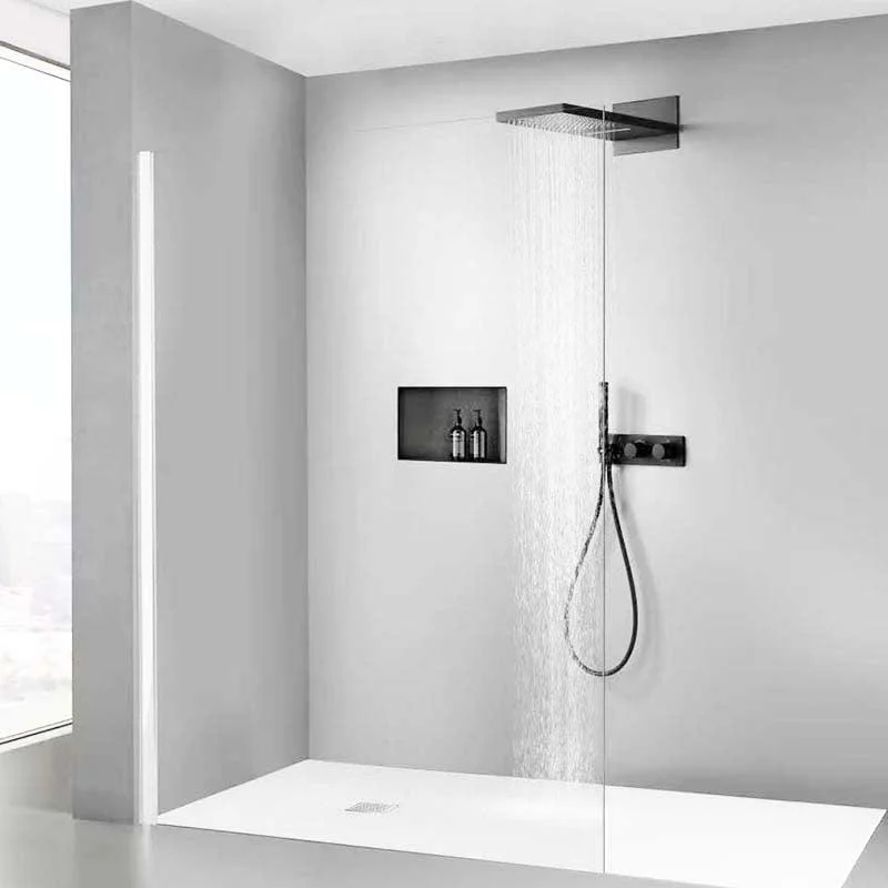 Modern Solid Color Shower Combo Ceiling Mounted Shower System -Bathlova