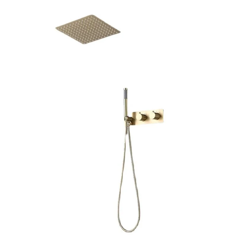 Modern Solid Color Shower Combo Ceiling Mounted Shower System -Bathlova