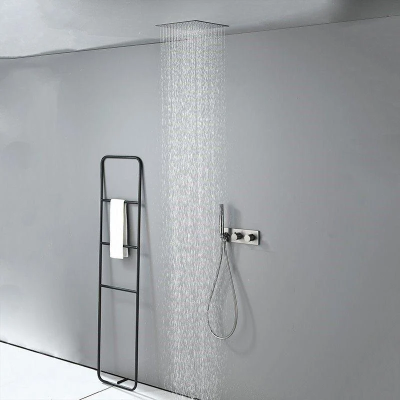 Modern Solid Color Shower Combo Ceiling Mounted Shower System -Bathlova