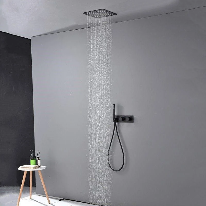 Modern Solid Color Shower Combo Ceiling Mounted Shower System -Bathlova