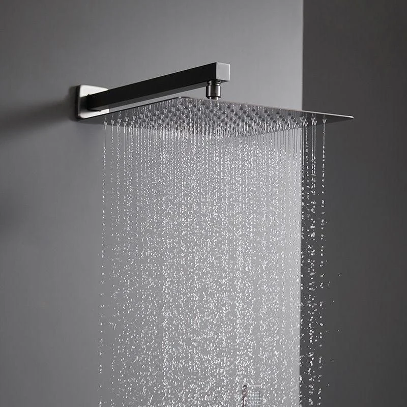 Modern Solid Color Shower Set Adjustable Spray Pattern Shower Head Combo -Bathlova