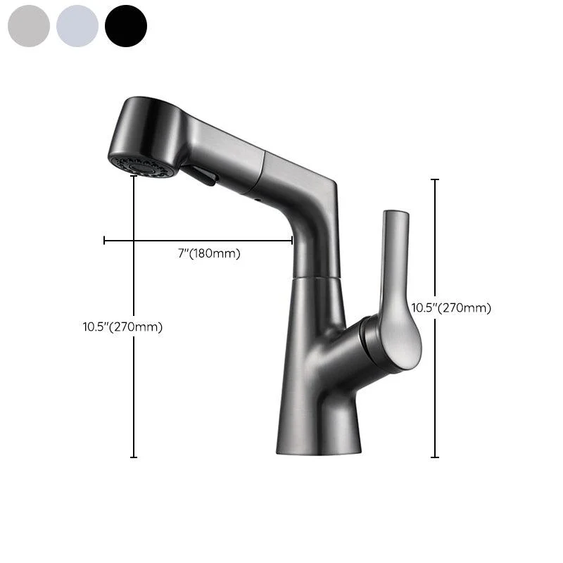 Modern Solid Color Tap Metal Centerset Lavatory Tap for Bathroom -Bathlova