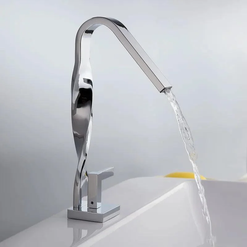 Modern Spiral Single Hole Bathroom Tap -Bathlova