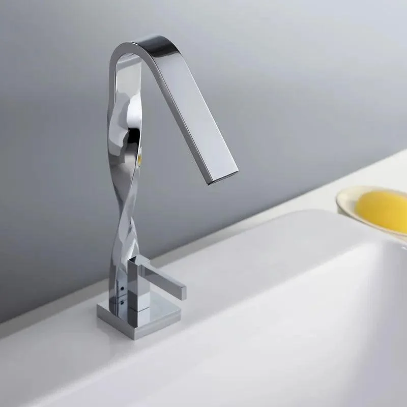 Modern Spiral Single Hole Bathroom Tap -Bathlova