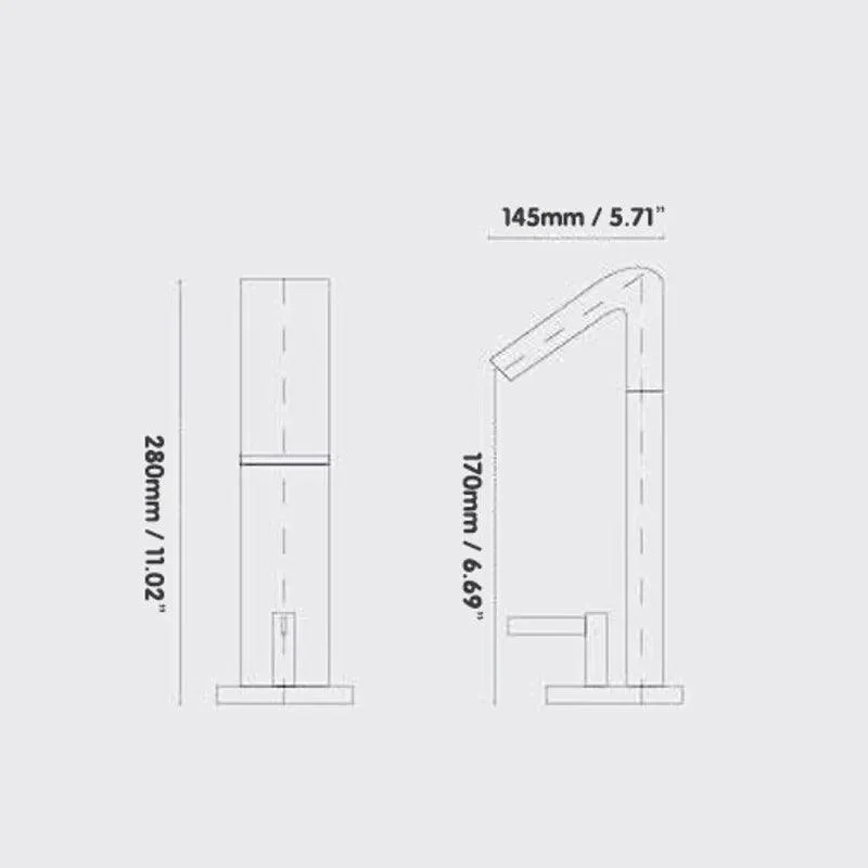 Modern Spiral Single Hole Bathroom Tap -Bathlova