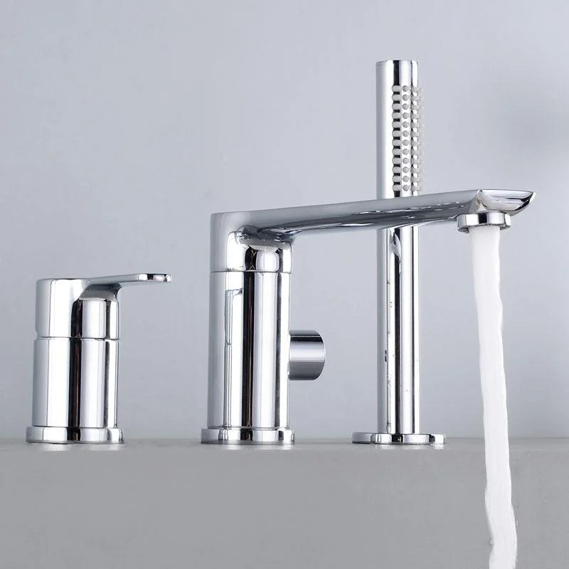 Modern Square Brass Tub Tap with Hand Shower Bathroom Tap -Bathlova