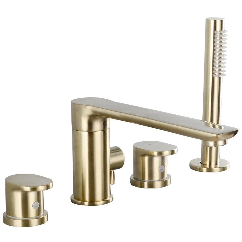 Modern Square Brass Tub Tap with Hand Shower Bathroom Tap -Bathlova