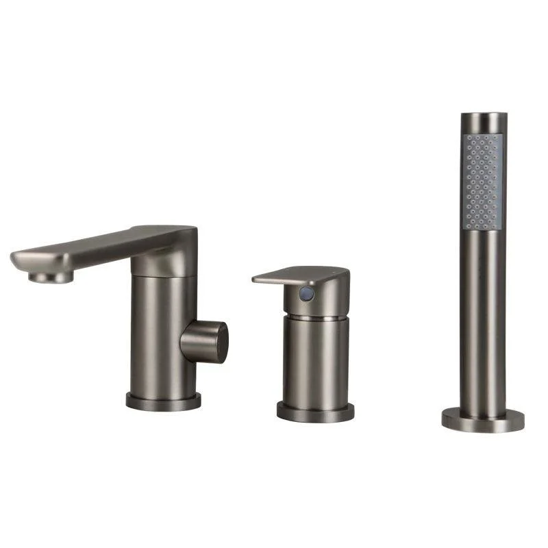 Modern Square Brass Tub Tap with Hand Shower Bathroom Tap -Bathlova