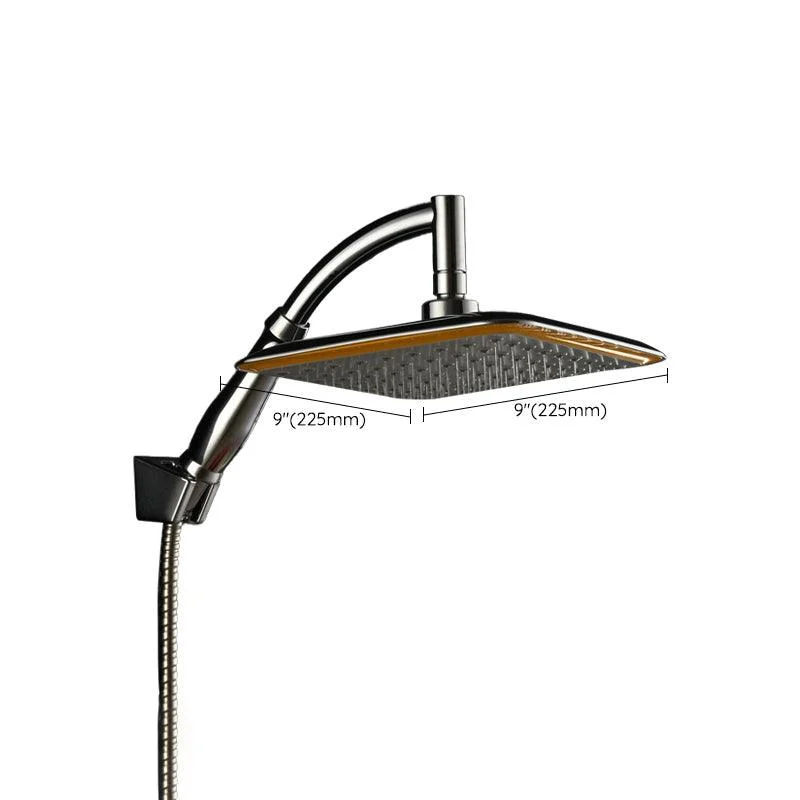 Modern Square Shower Head Combo Chrome Rain Fall Shower Head -Bathlova