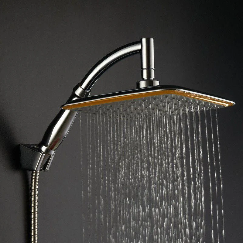 Modern Square Shower Head Combo Chrome Rain Fall Shower Head -Bathlova